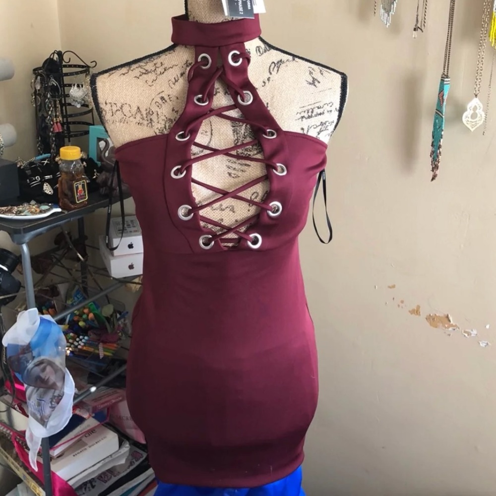 Small Burgundy forever 21 Dress. NWT